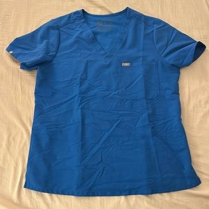 Royal Blue Figs Scrub Top